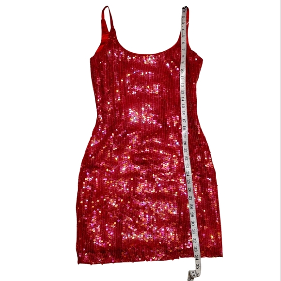 ❤️Sold❤️Vintage Jeanette Kastenberg St Martin Sequin Red Cocktail Party Dress - Picture 16 of 16